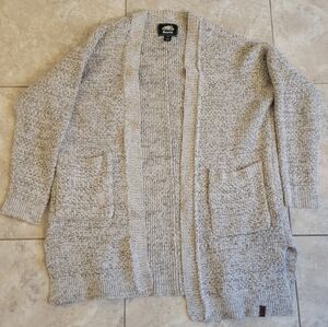 Roots Women's Heathered Gray Cardigan, Size Small